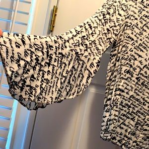 Chico’s French Print Blouse Size 2